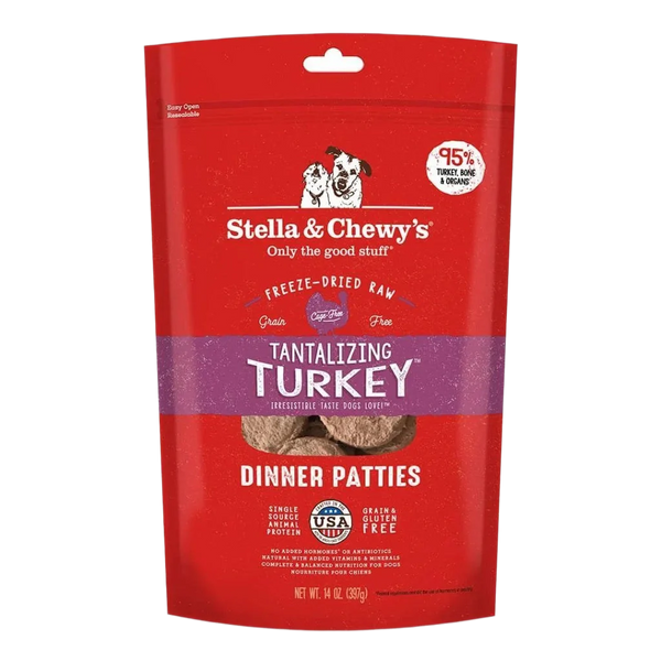 Stella & Chewy's Freeze Dried Dinner Patties Turkey Dog Food (14oz)
