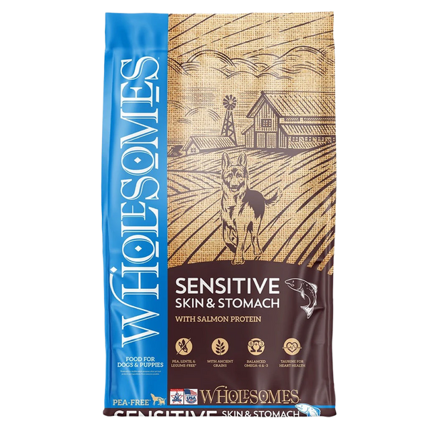 Wholesomes Sensitive Skin & Stomach Salmon Dry Dog Food (30 lb)