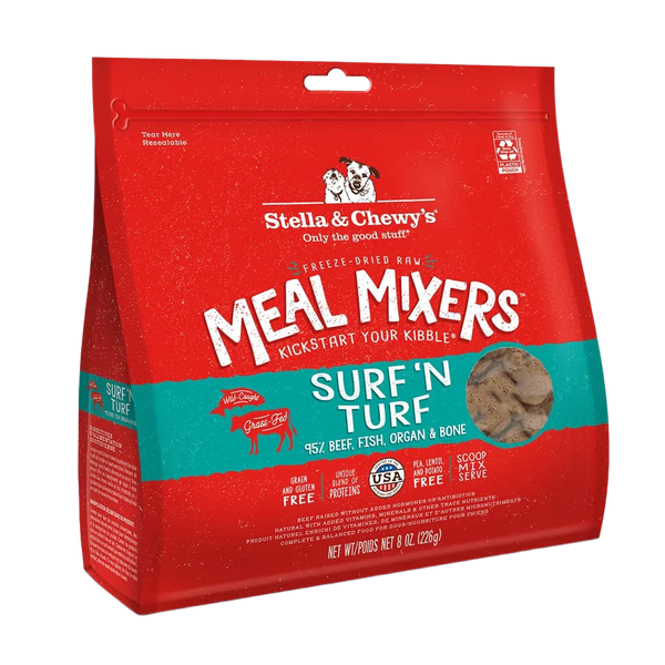 Stella & Chewy's Freeze Dried Meal Mixers Surf & Turf Dog Food (18oz)