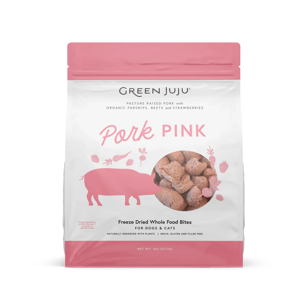 Green Juju Freeze Dried Pork Pink Whole Food Bites (18OZ)